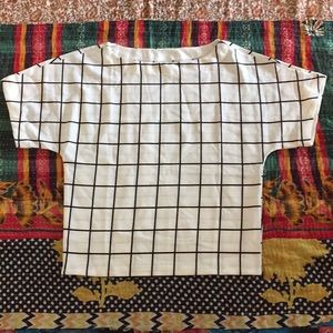 Window Pane Checked Crop Top